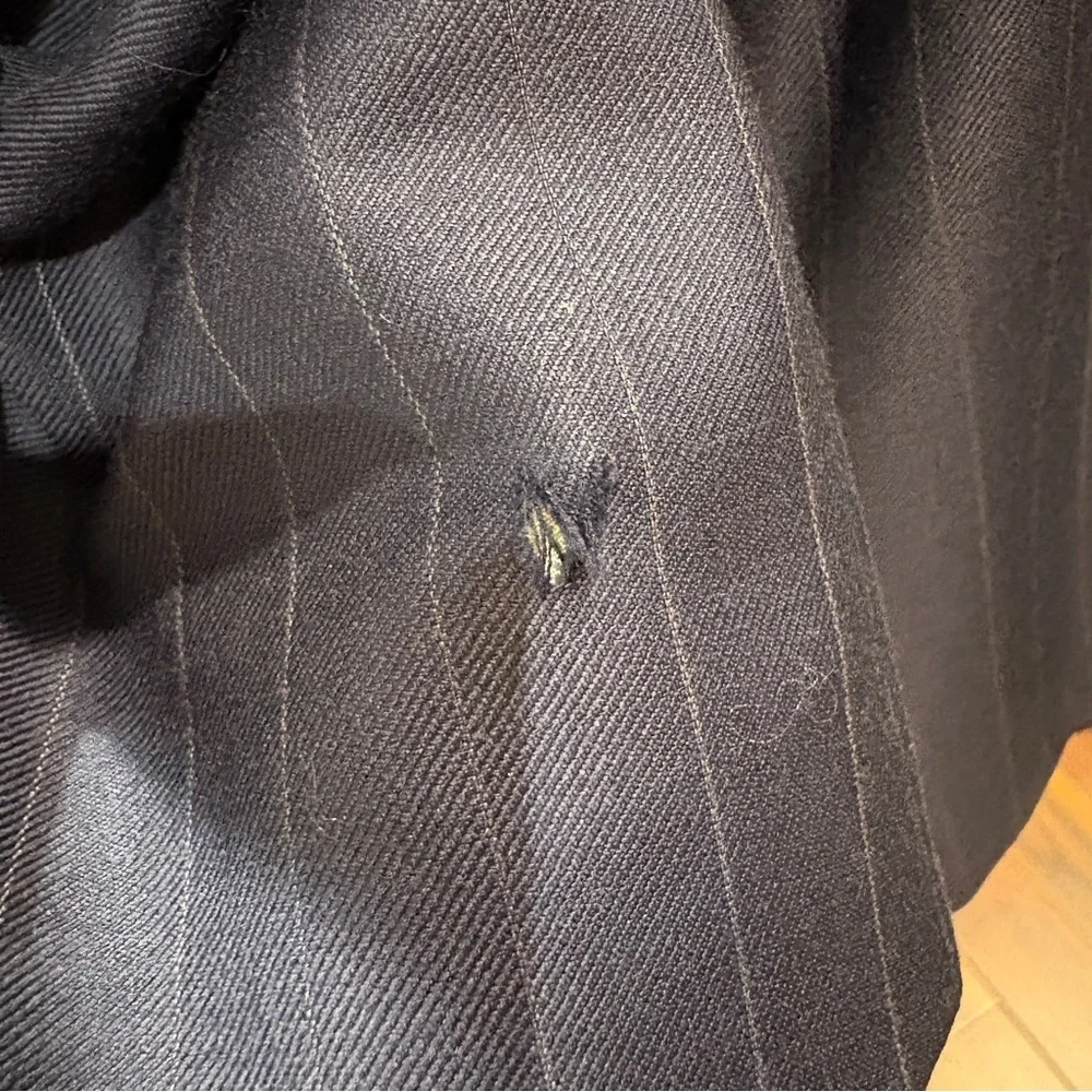 Ralph Lauren Navy Pinstripe Suit 42R and 36/30 pants - slightly imperfect cuff